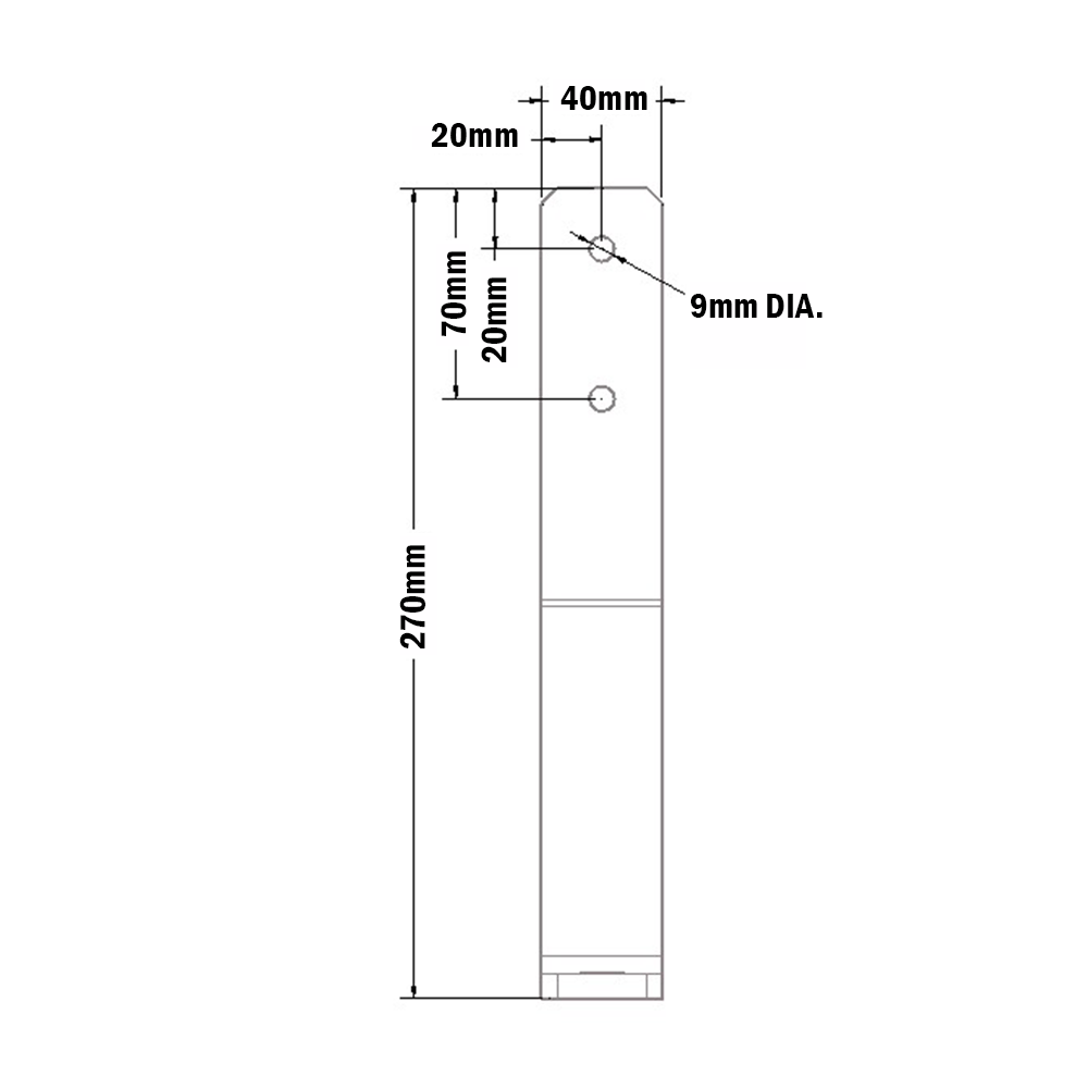 34-270-1 MODULAR SOLUTIONS SUPPORT ANGLE<br>ANGLE BRKT FLOOR FASTENING 270MM